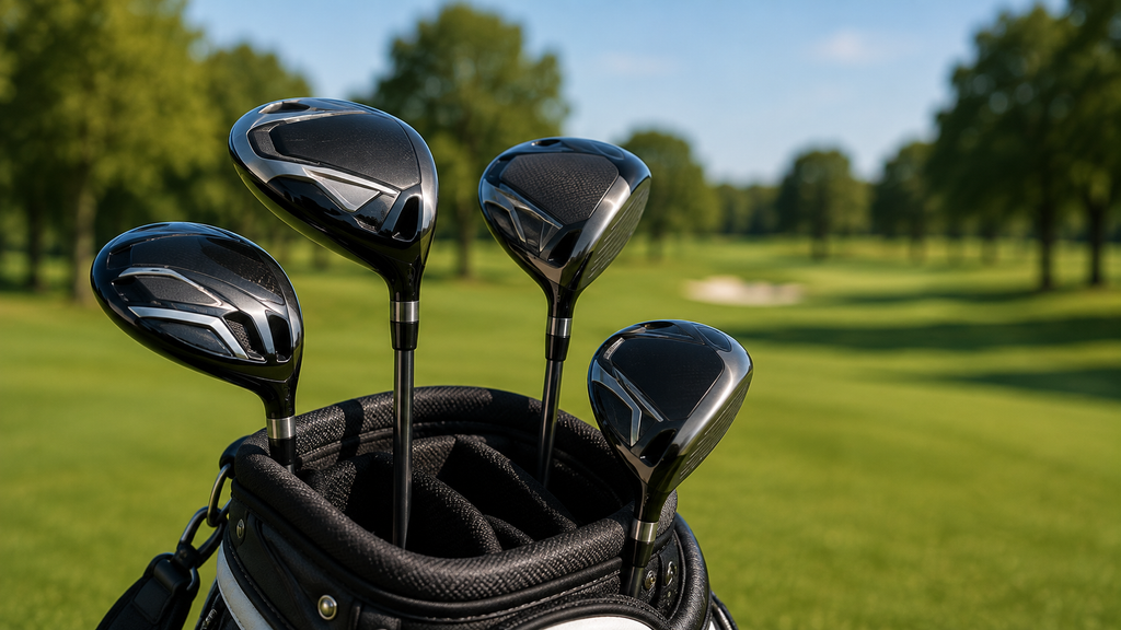 Senior golfer testing a forgiving modern driver on a range while comparing launch, distance, and consistent tee-shot contact.